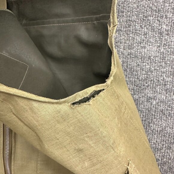 VTG Storm Pruf Japan Vest Mens M Beige Fishing Zip Up Pockets - Picture 5 of 10